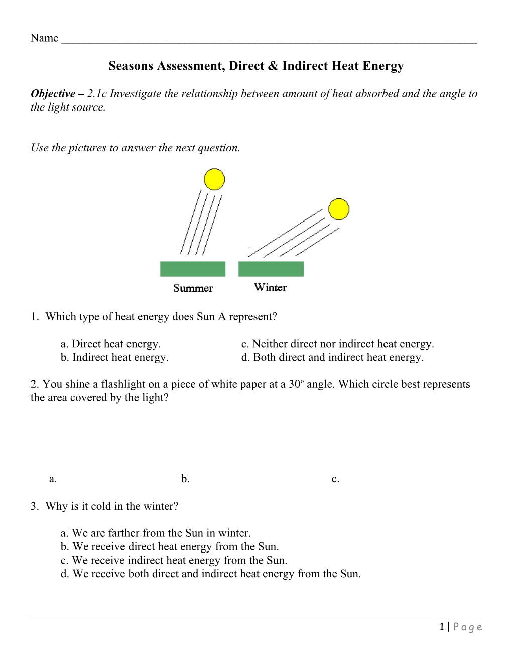 Seasons Quiz Retake