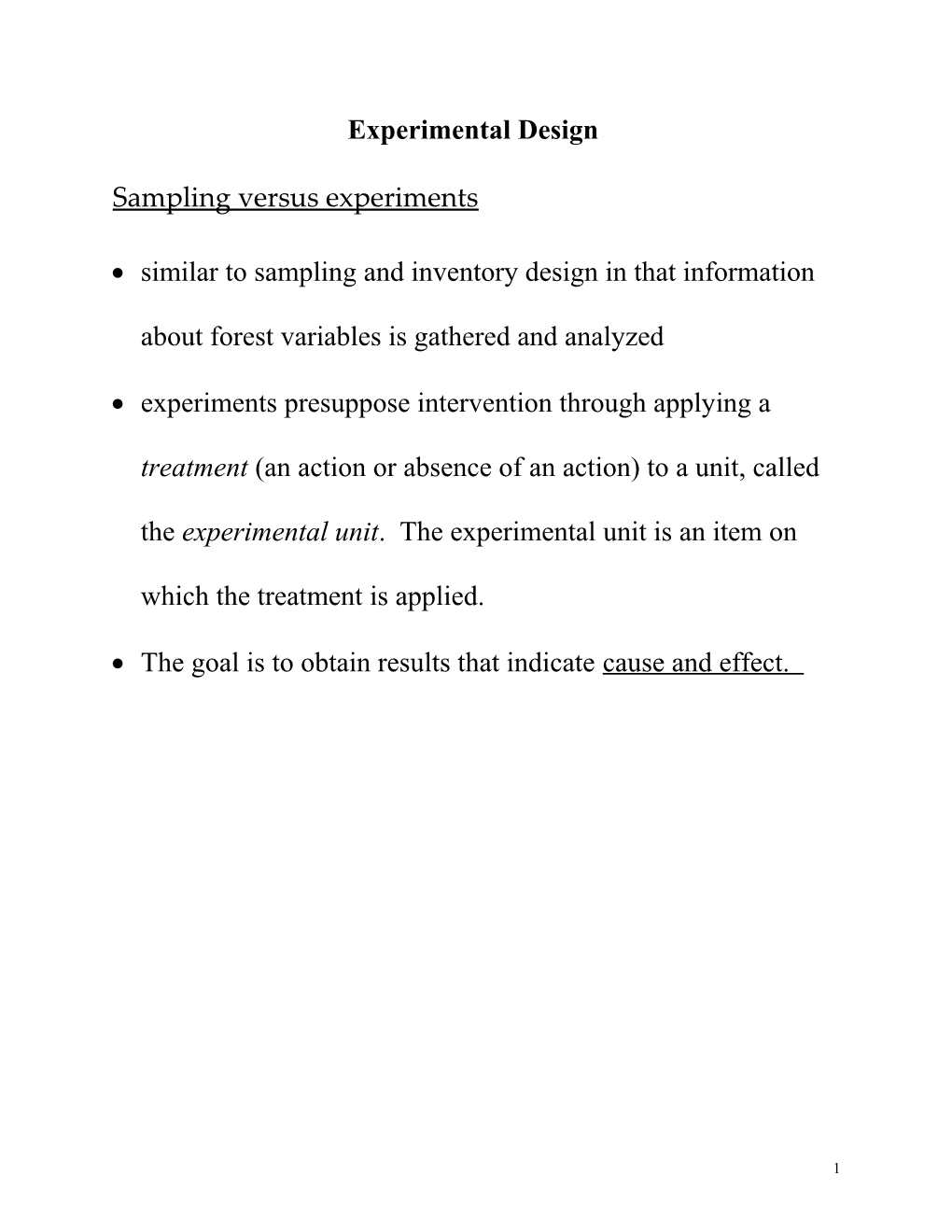 Forestry 430 Advanced Biometrics And