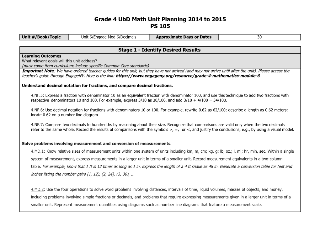 Understanding by Design Unit Template s27