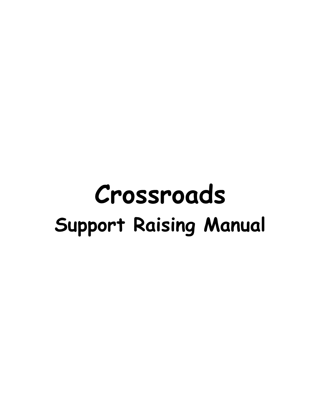 Support Raising Manual