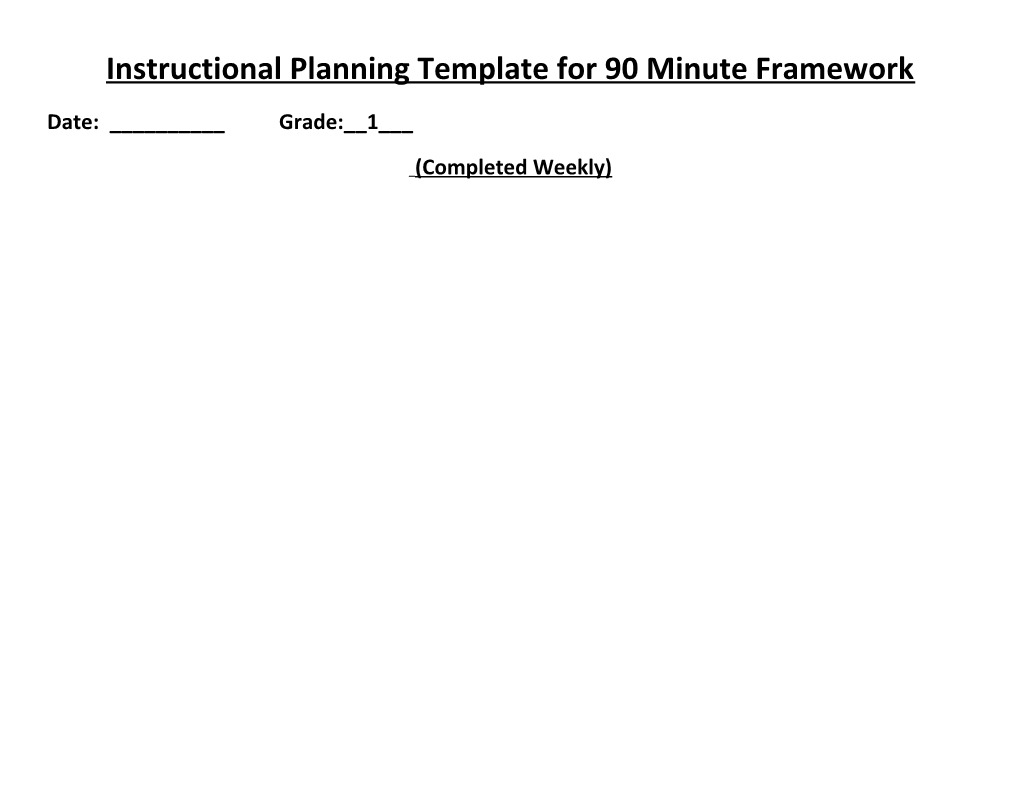 Instructional Planning Template for 90 Minute Framework s1