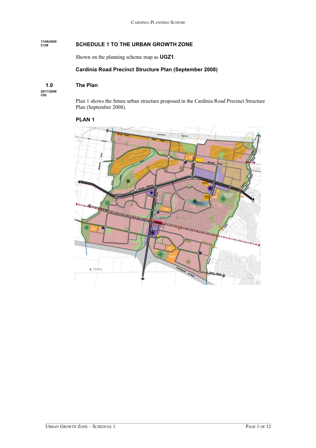 Shown on the Planning Scheme Map As UGZ1