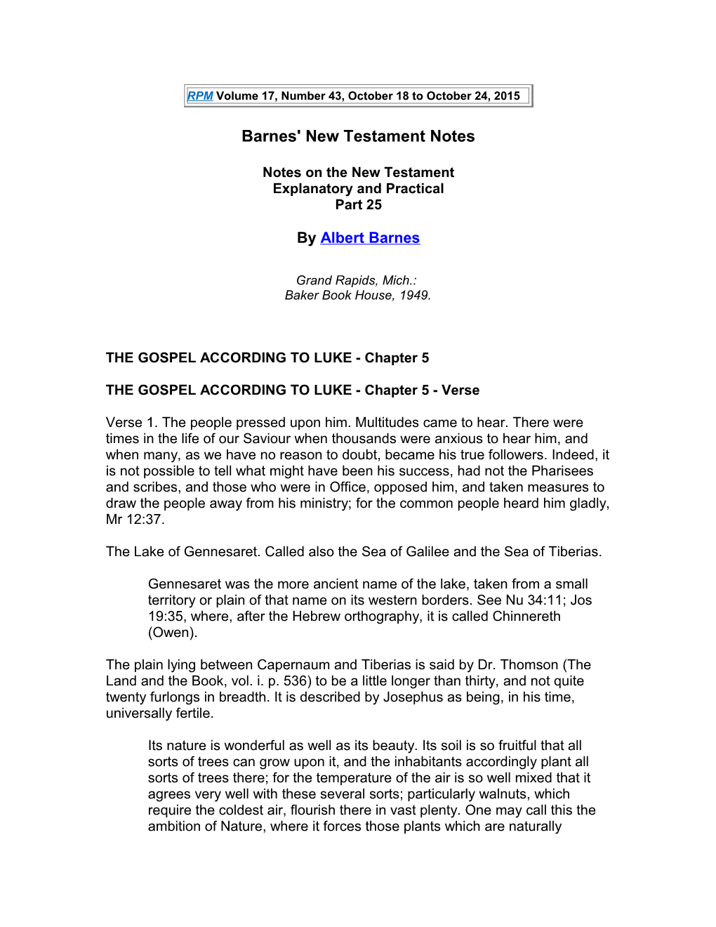 Barnes' New Testament Notes