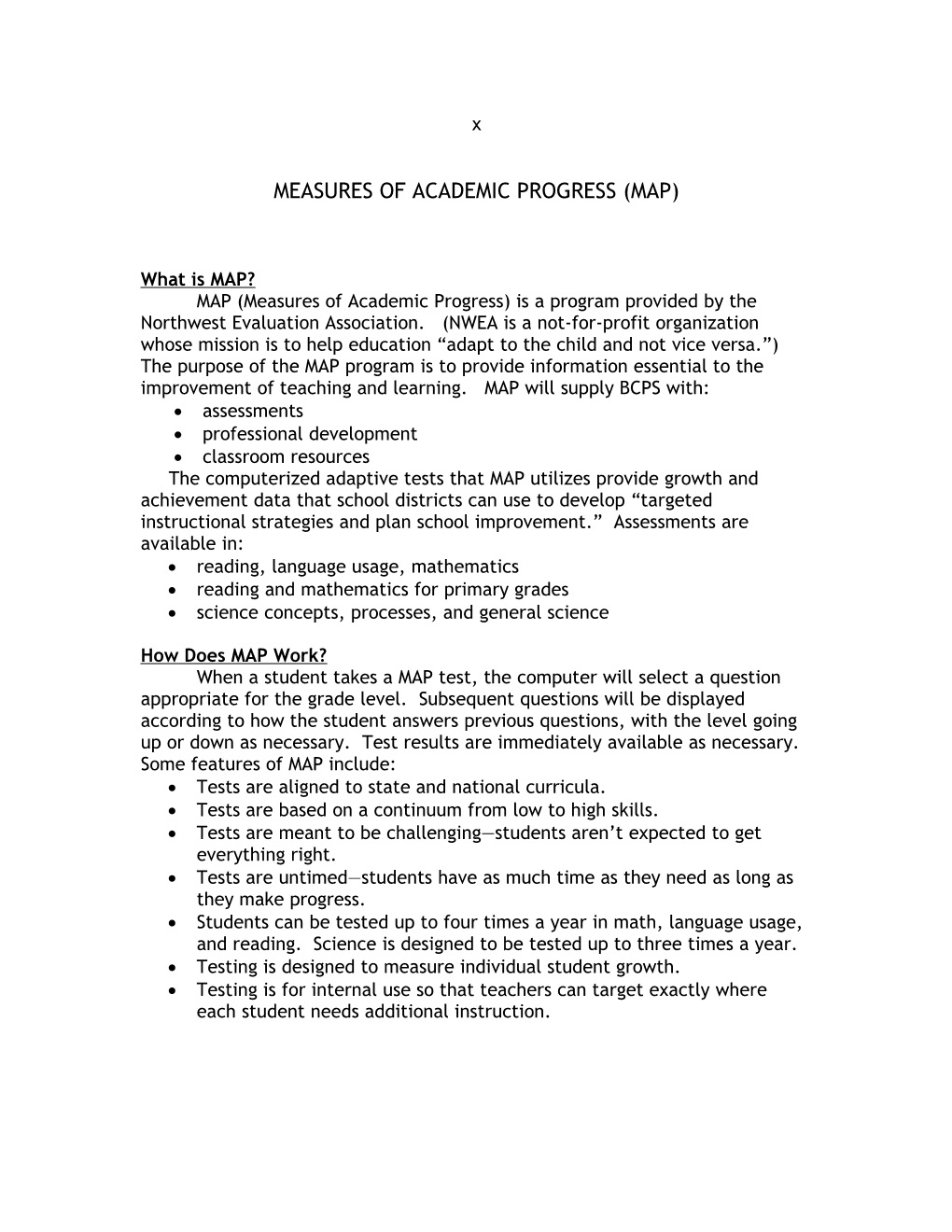 Measures of Academic Progress (Map) s1