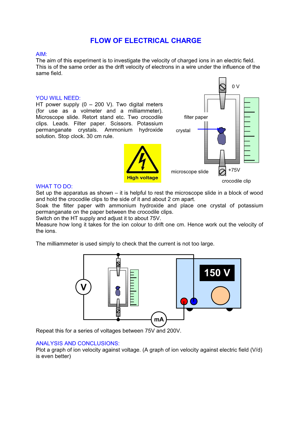 Flow of Electrical Charge