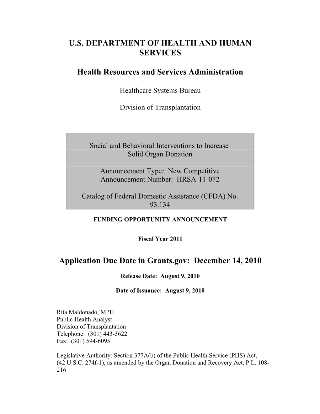U.S. Department of Health and Human Services s14