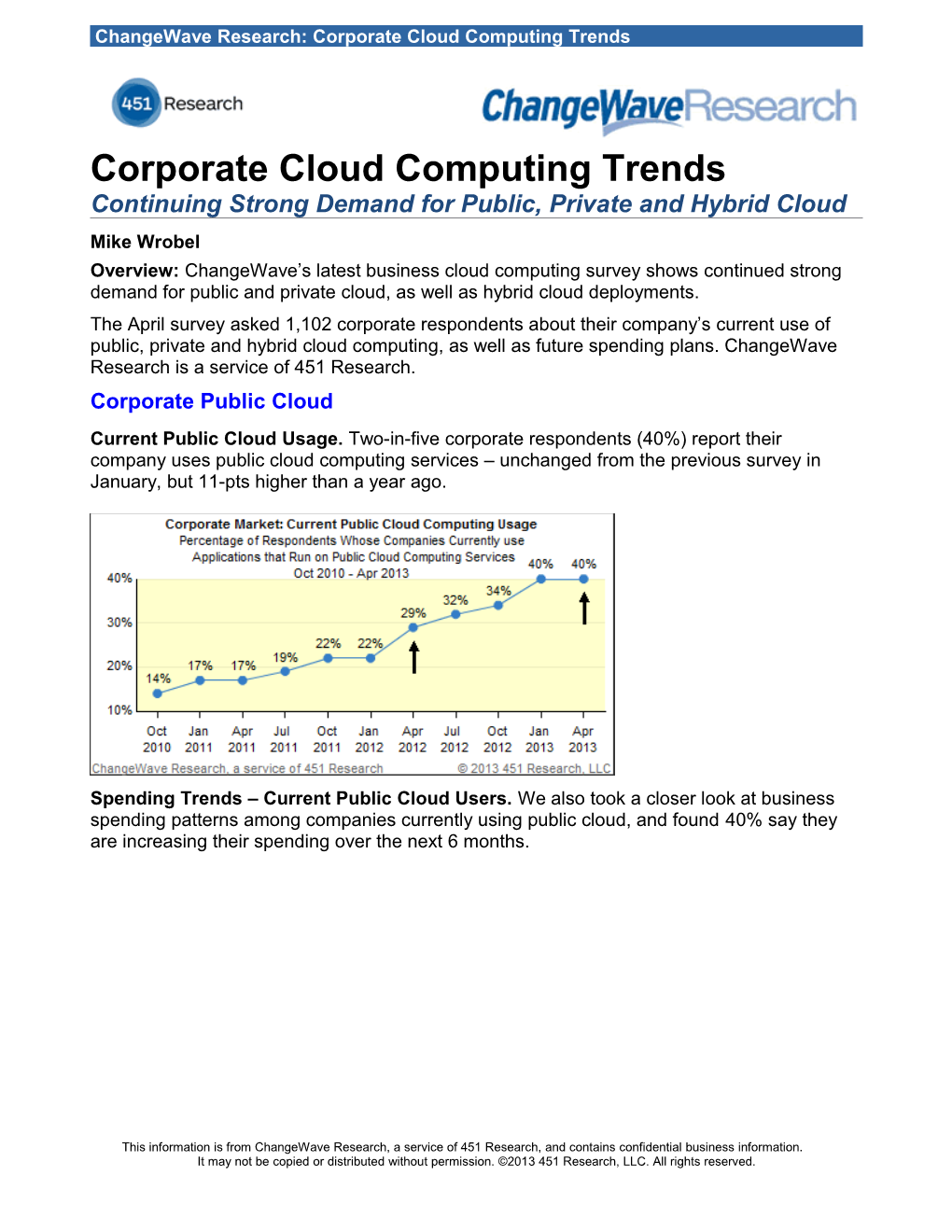 Changewave Research: Corporate Cloud Computing Trends