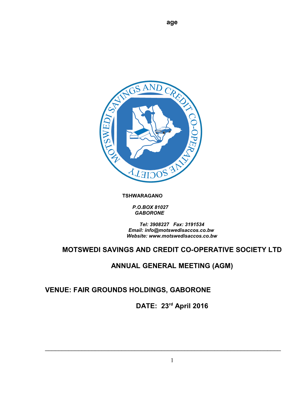 Motswedi Savings and Credit Cooperative Society