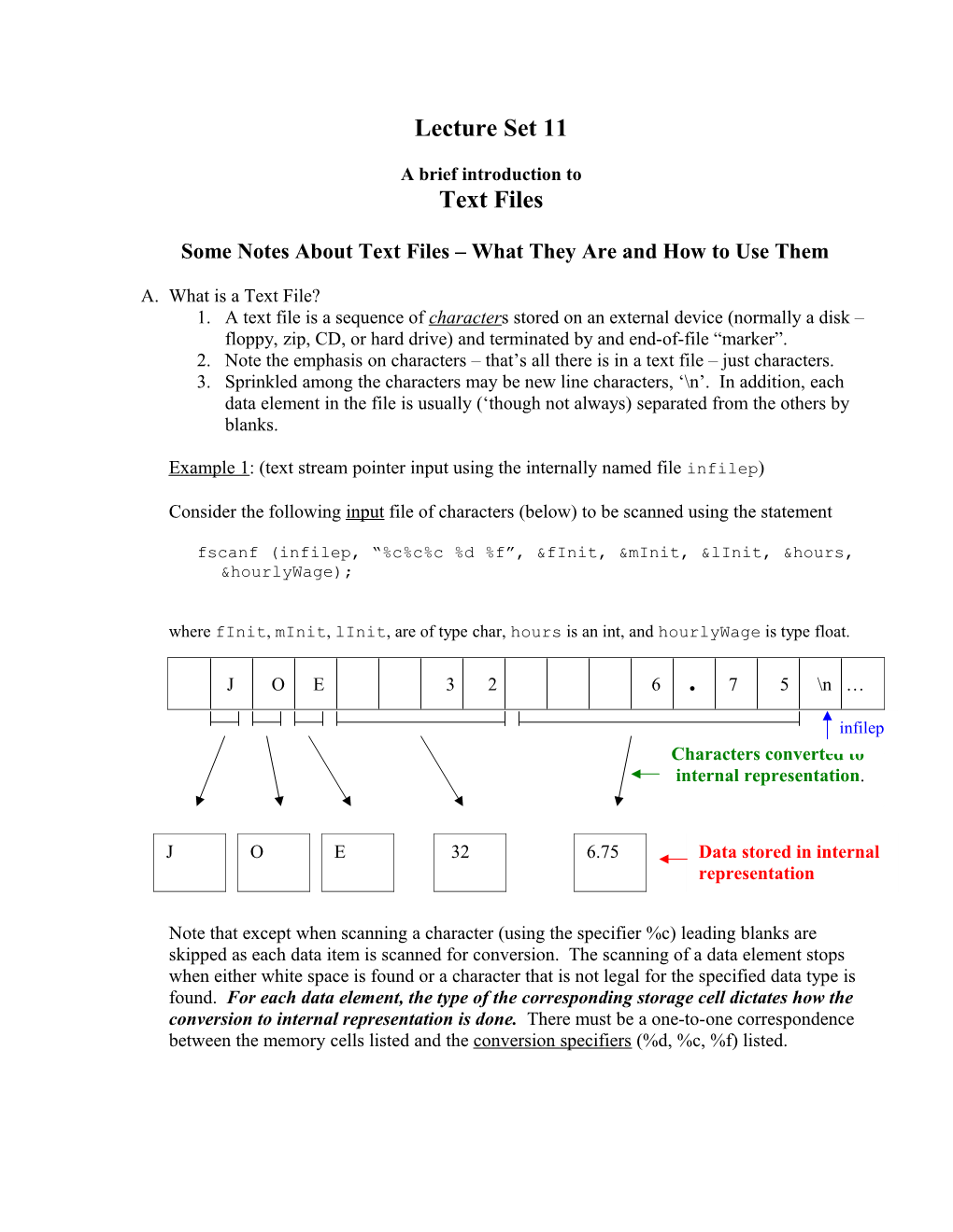 Some Notes About Text Files What They Are and How to Use Them