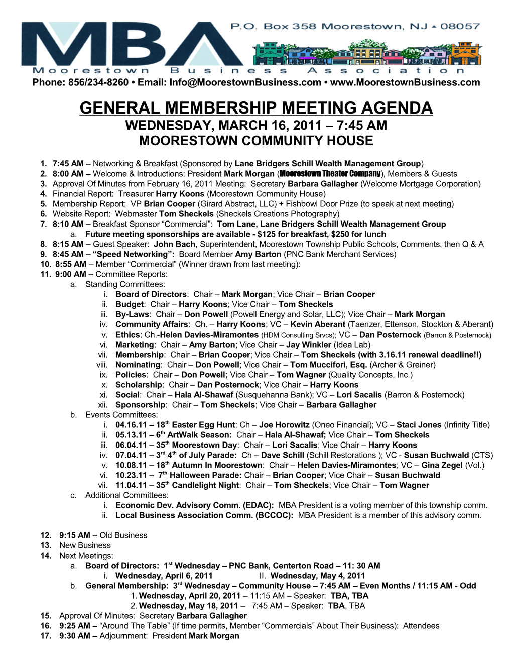 95/04/18 Exec. Comm. Meeting MTG