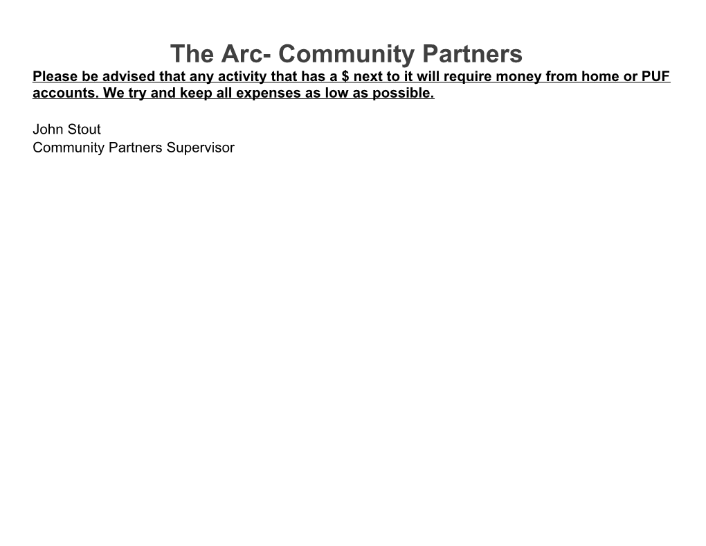 The Arc- Community Partners
