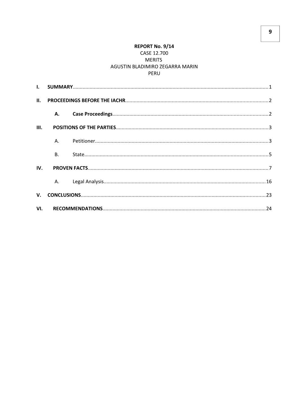 Ii.Proceedings Before the Iachr