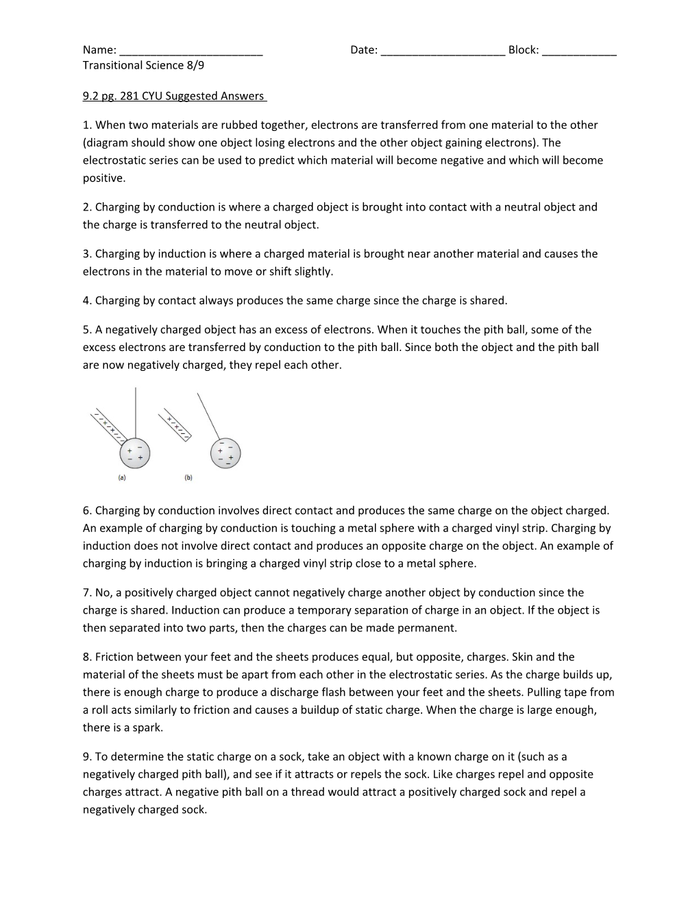 Transitional Science 8/9