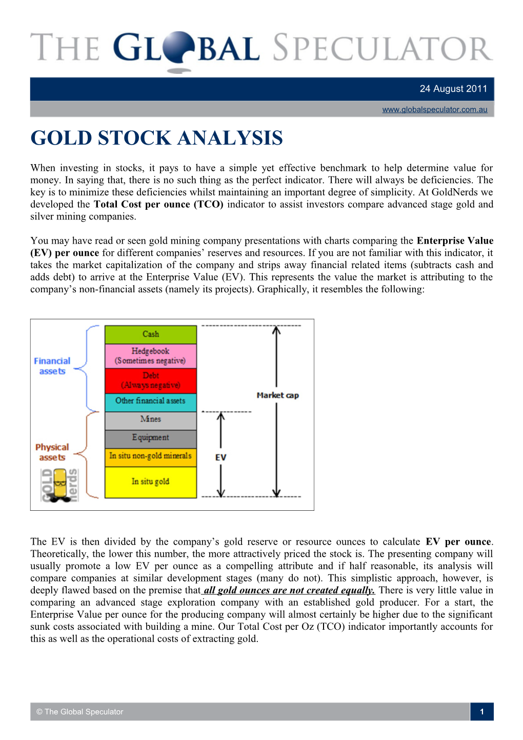 Gold Stock Analysis