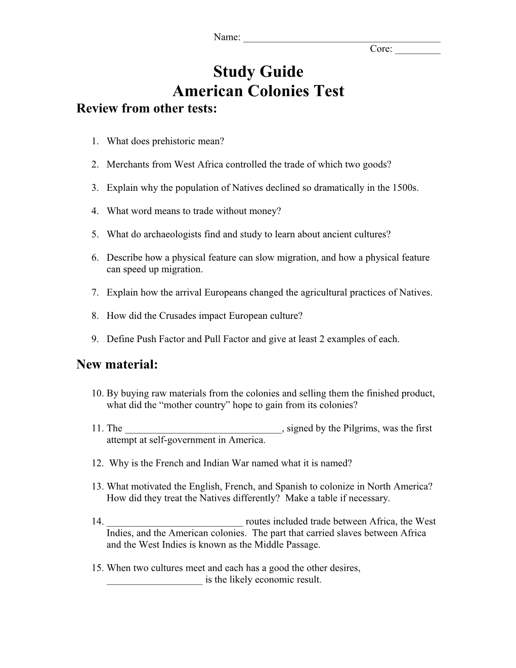 Review from Other Tests