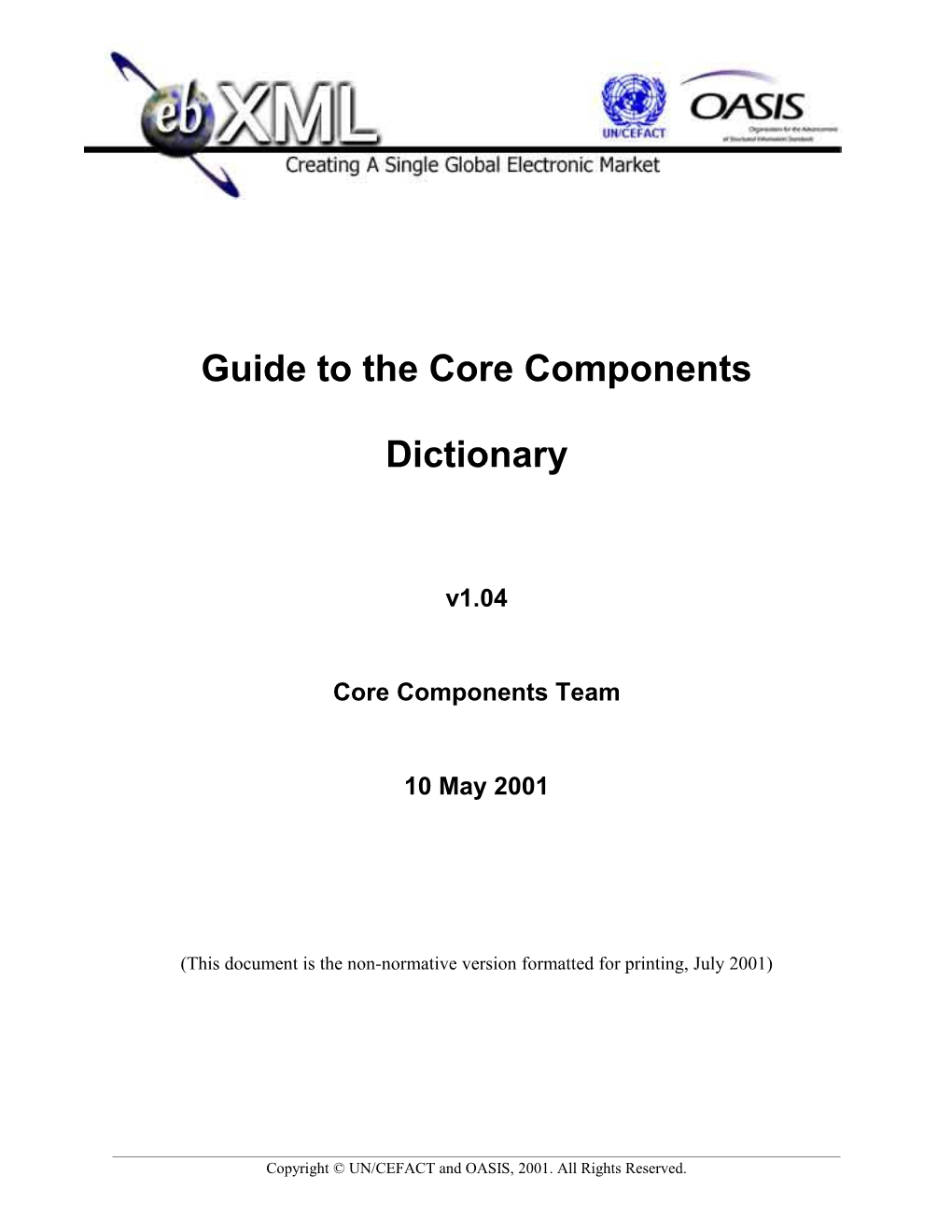 Guide to the Core Components Dictionary