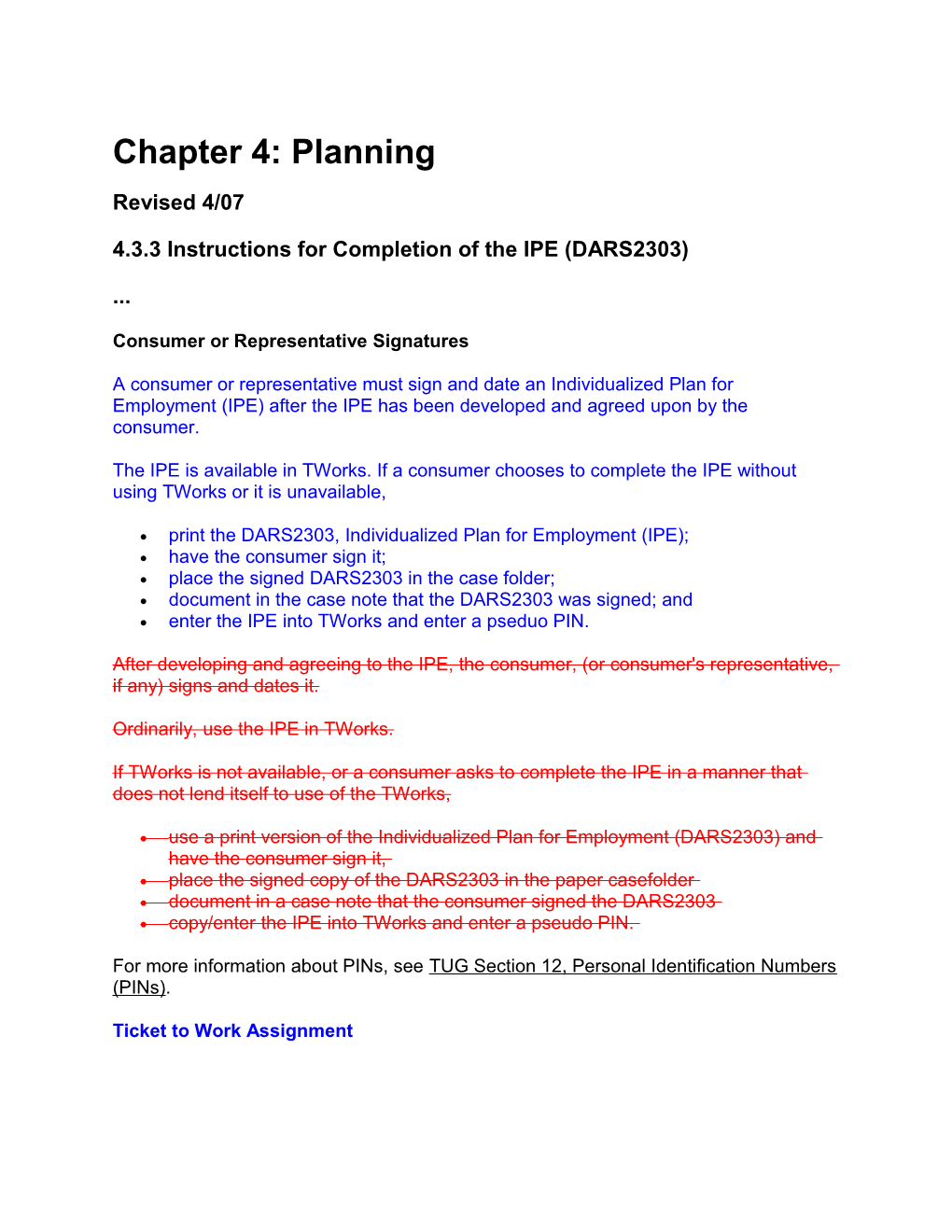 DBS VR Manual Chapter 4.3.3 Revision, April 2007