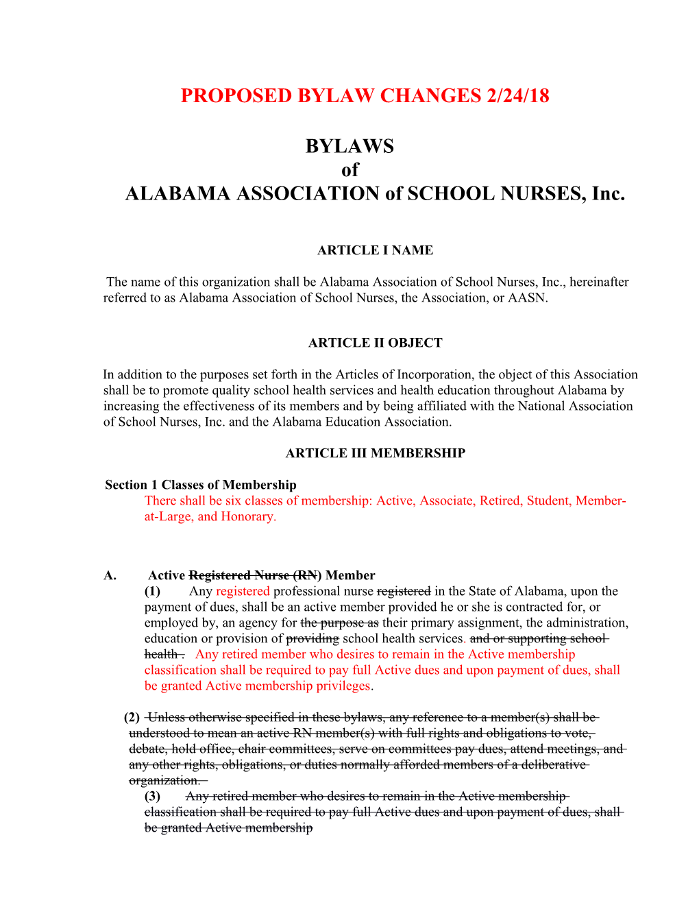 ALABAMA ASSOCIATION of SCHOOL NURSES, Inc