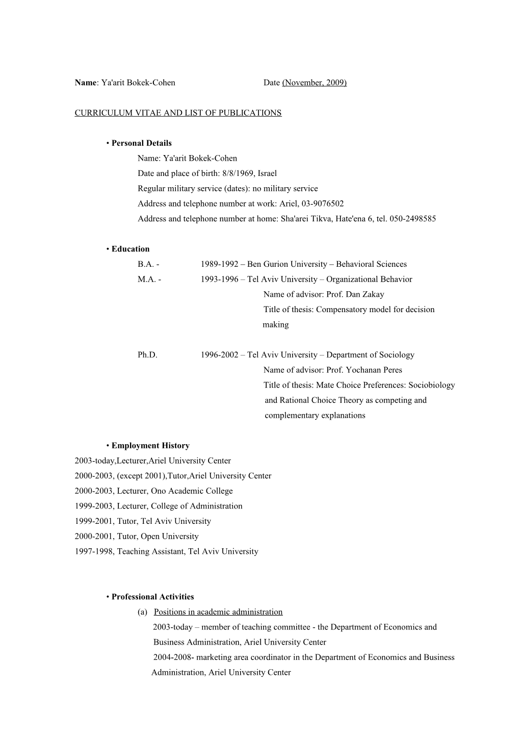 Curriculum Vitae and List of Publications s1