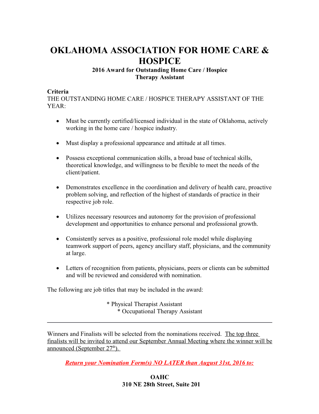 Oklahoma Association for Home Care