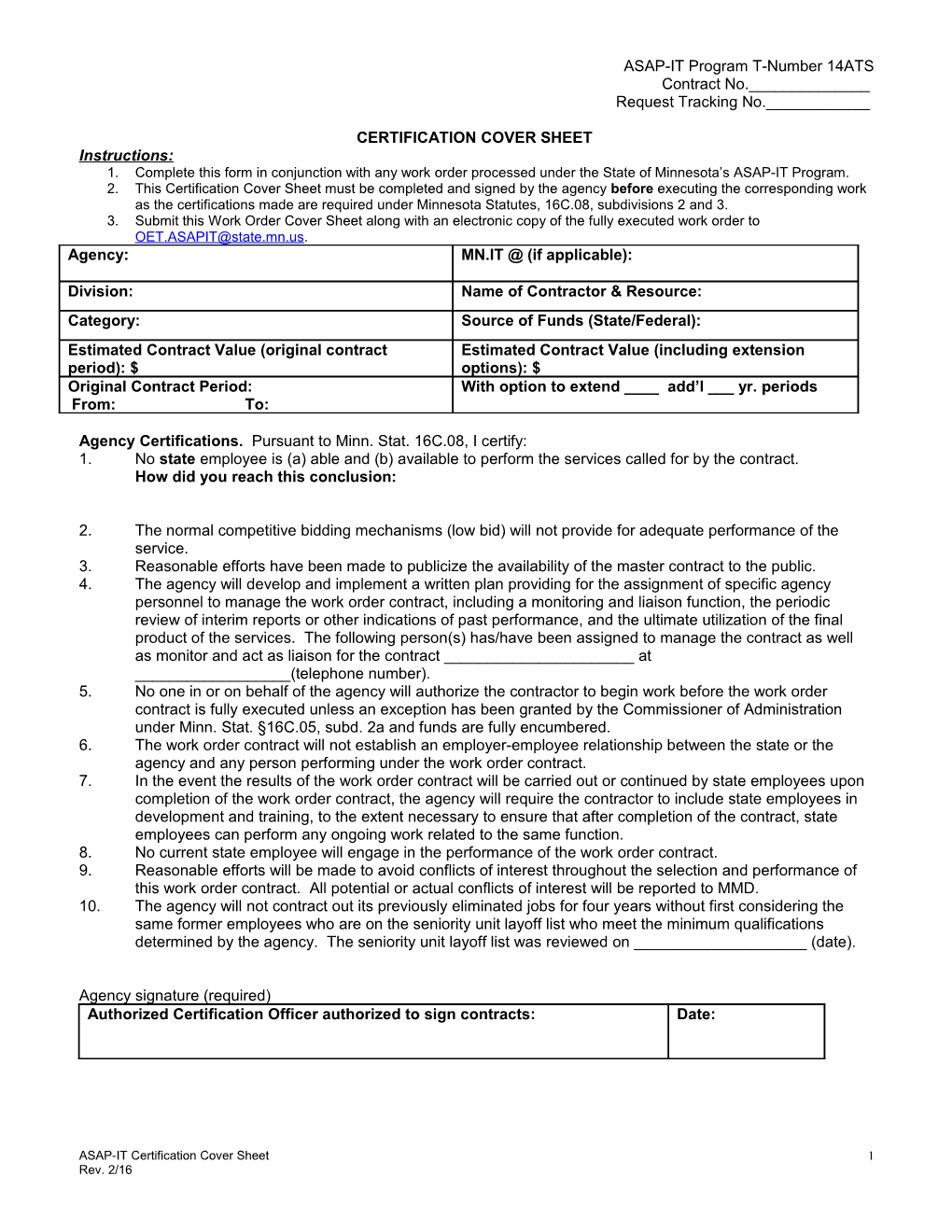 Amendment Pre-Approval Form