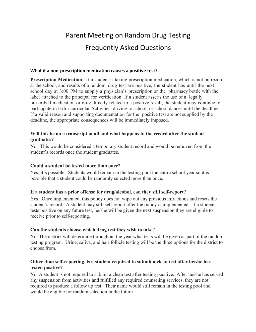 What If a Non-Prescription Medication Causes a Positive Test?