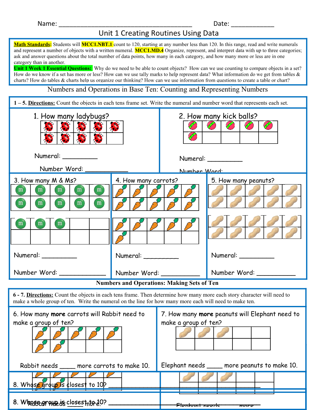 Unit 1 Creating Routines Using Data