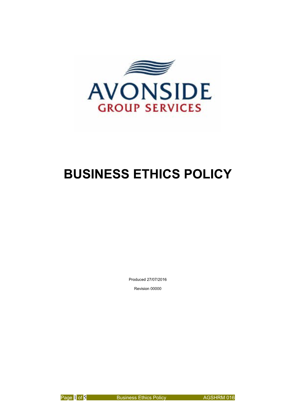 Business Ethics Policy