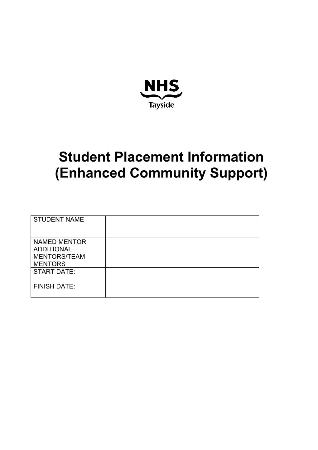 Student Placement Information