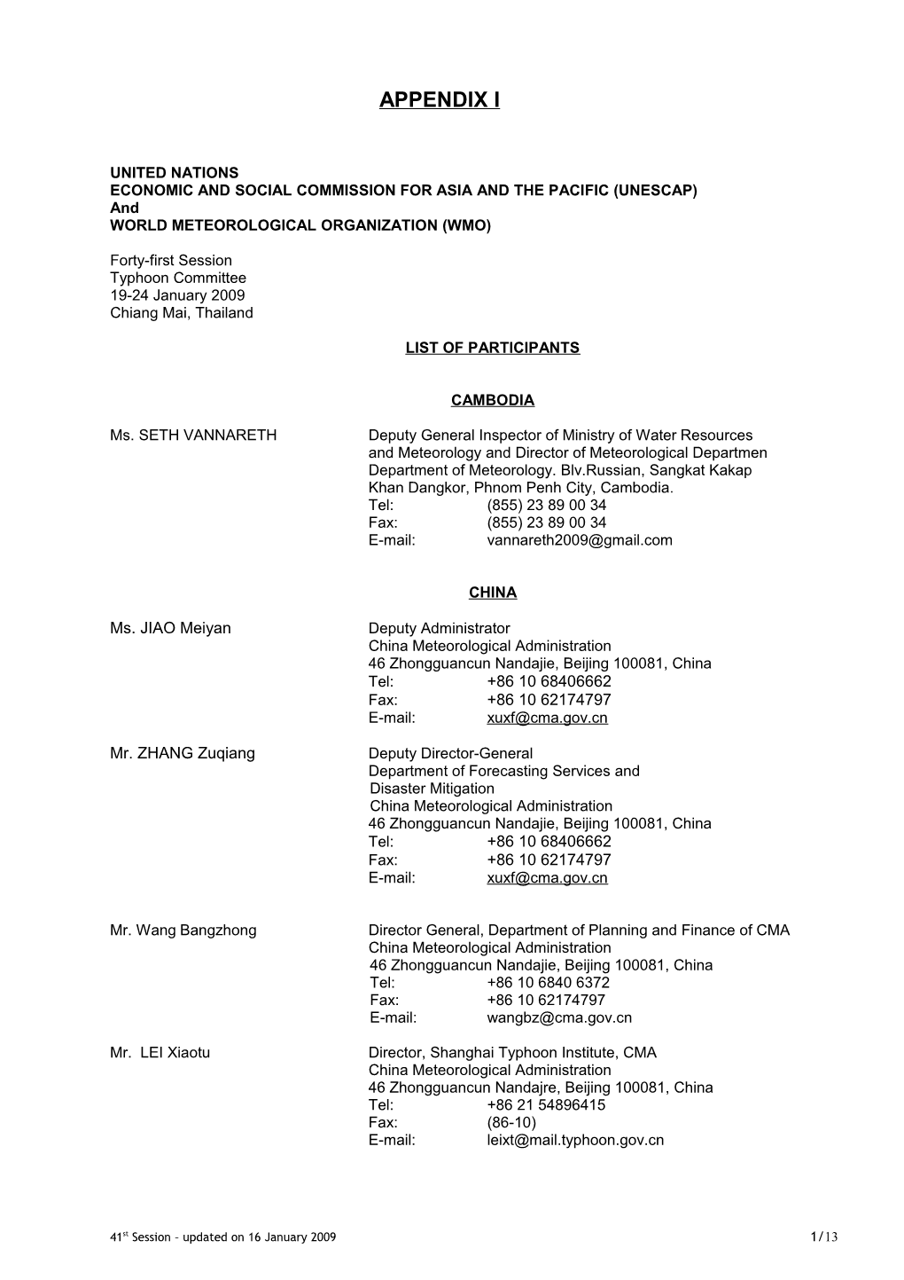 United Nations Economic and Social Commission for Asia and the Pacific (Unescap)