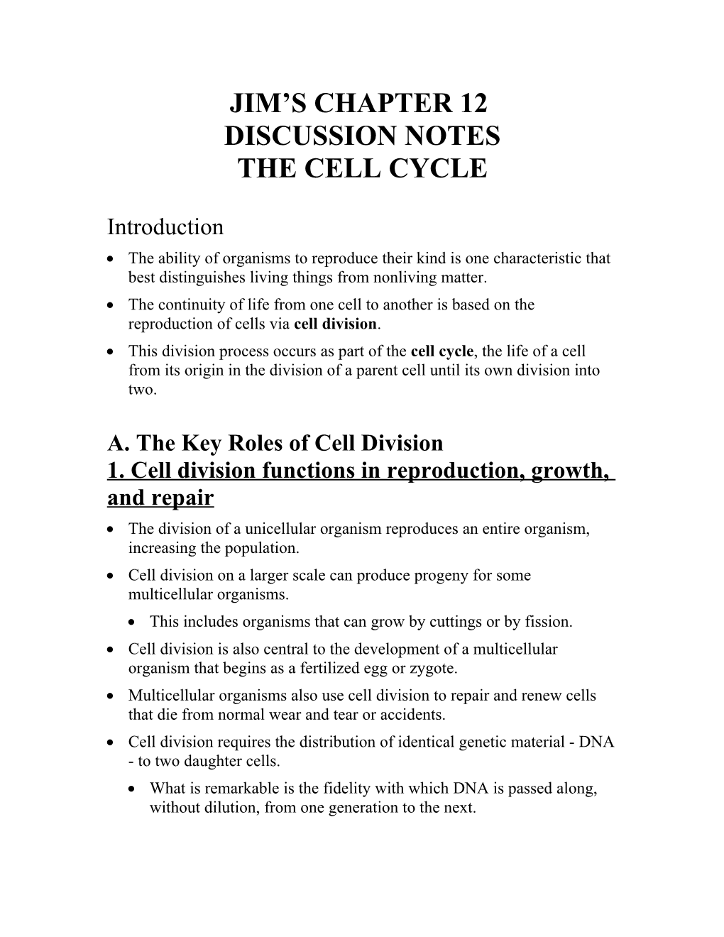 Chapter 12 the Cell Cycle s1