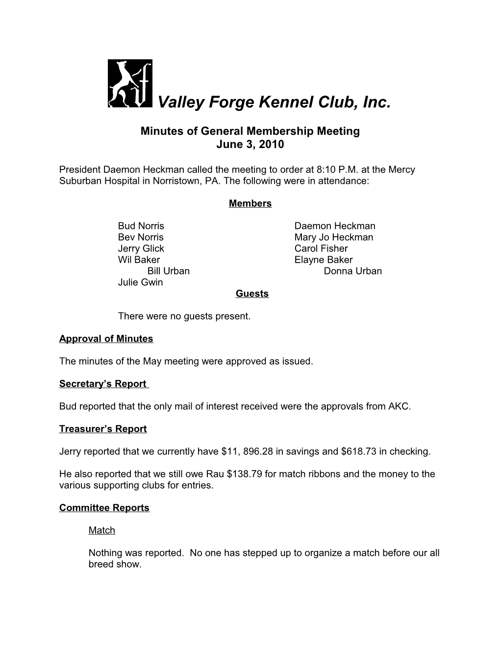 Valley Forge Kennel Club, Inc
