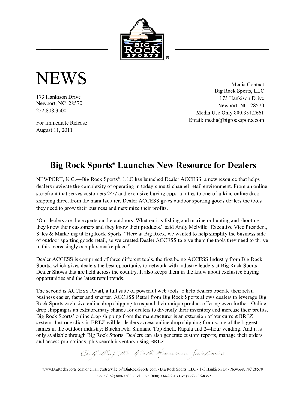 Big Rock Sports Launches New Resource for Dealers