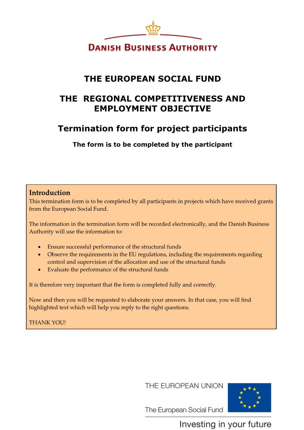 The European Social Fund
