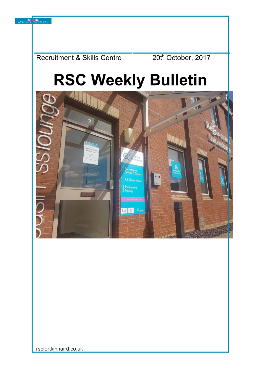 RSC Weekly Bulletin
