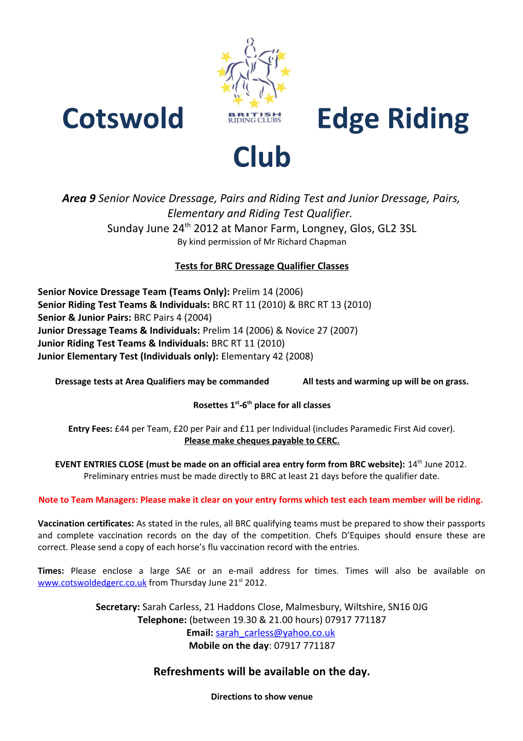 Cotswold Edge Riding Club