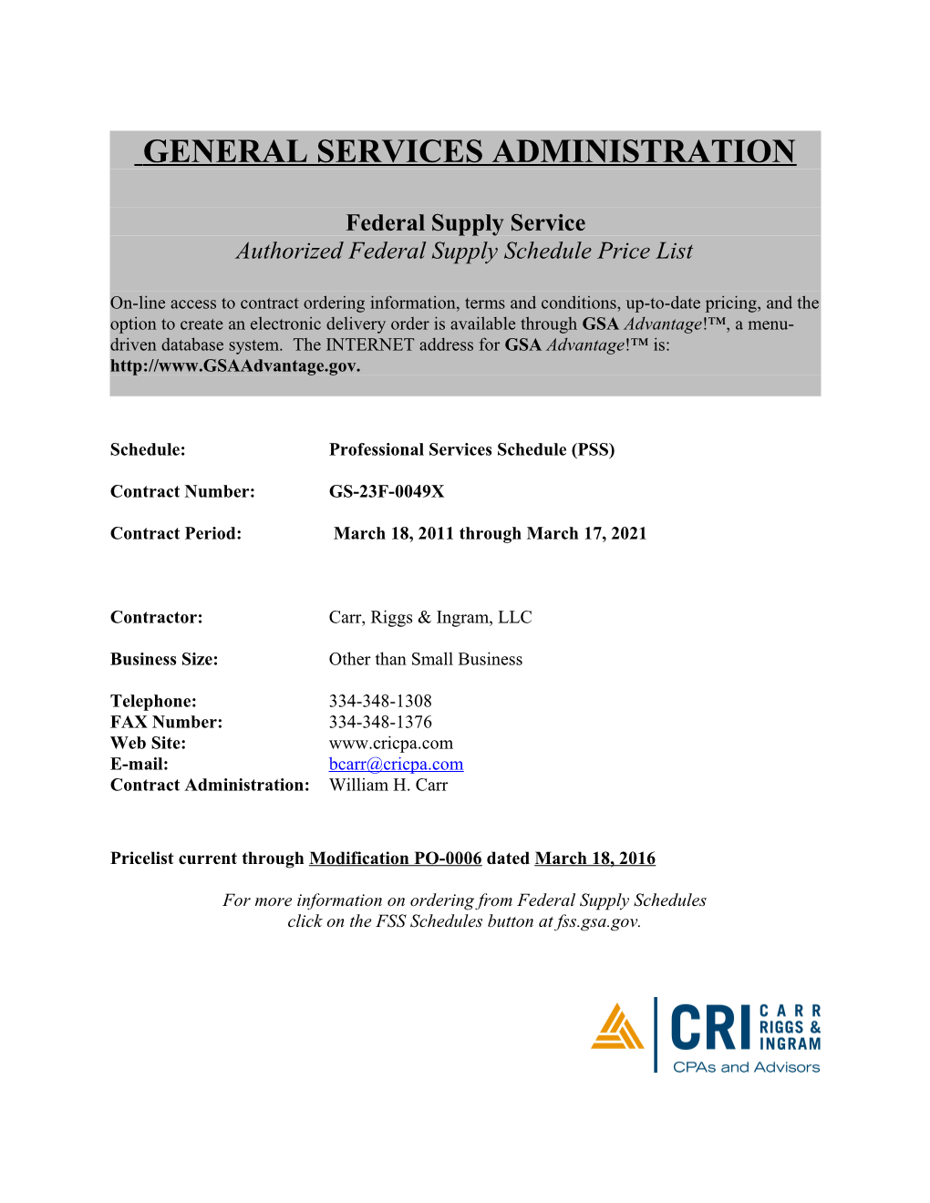 General Services Administration s3