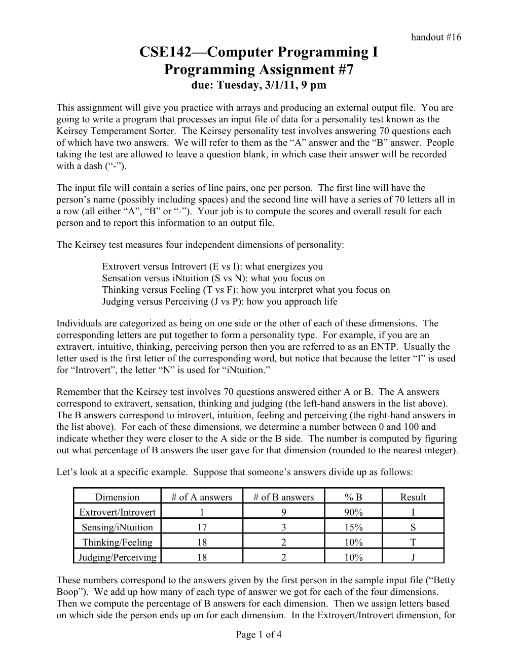 CSE142 Computer Programming I