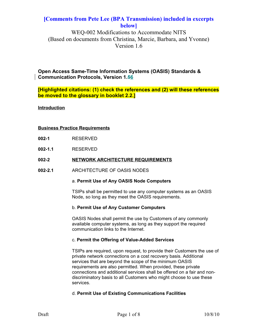 Open Access Same-Time Information Systems (OASIS) Standards &