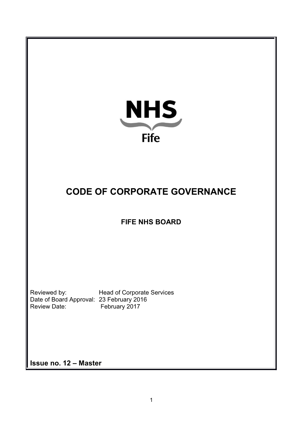 Code of Corporate Governance