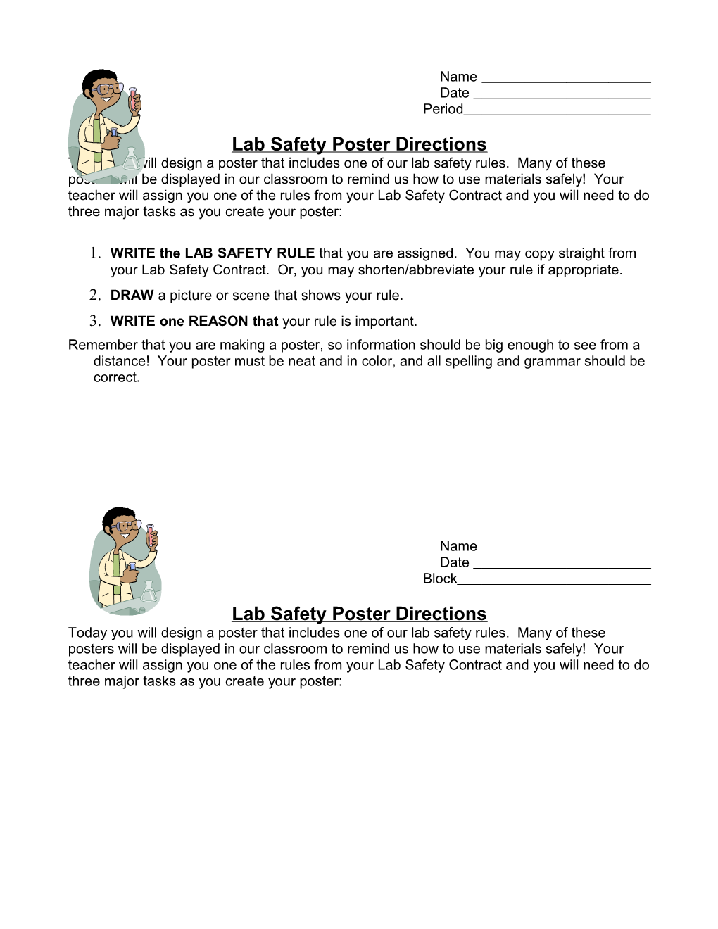 Lab Safety Poster