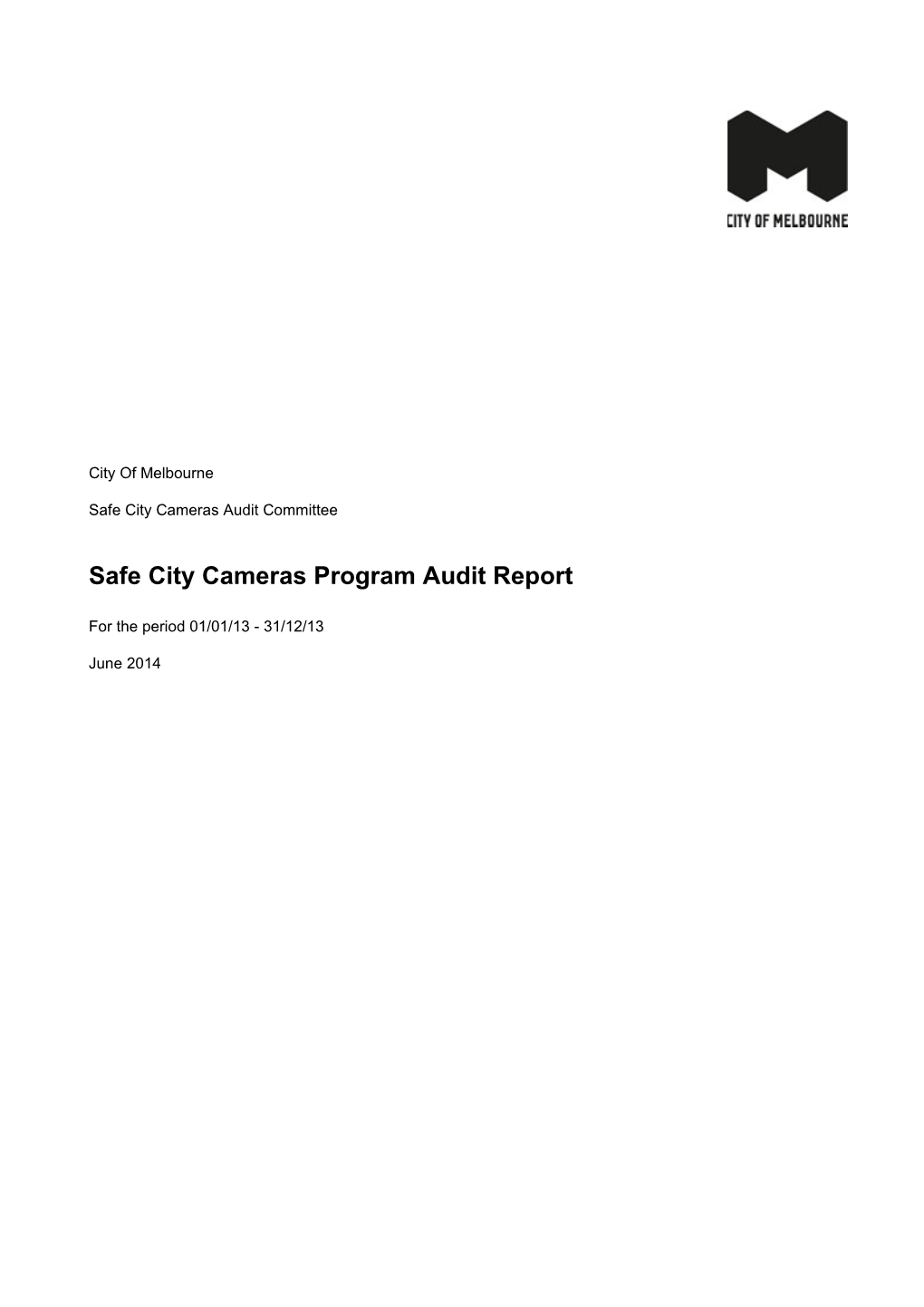SCCP Audit Committee Annual Audit Report 2013
