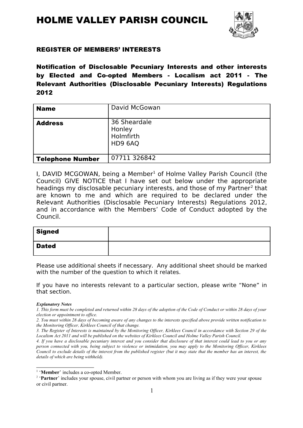 Holme Valley Parish Council