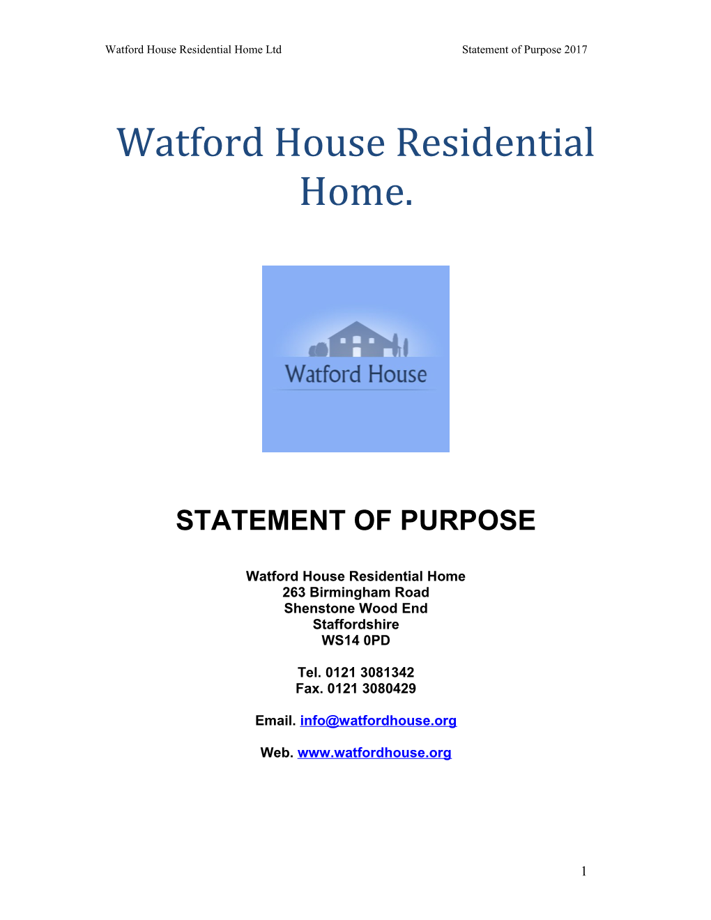 Watford House Residential Home