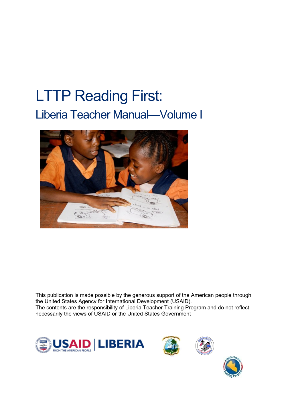 Liberia Teacher Manual Volume I