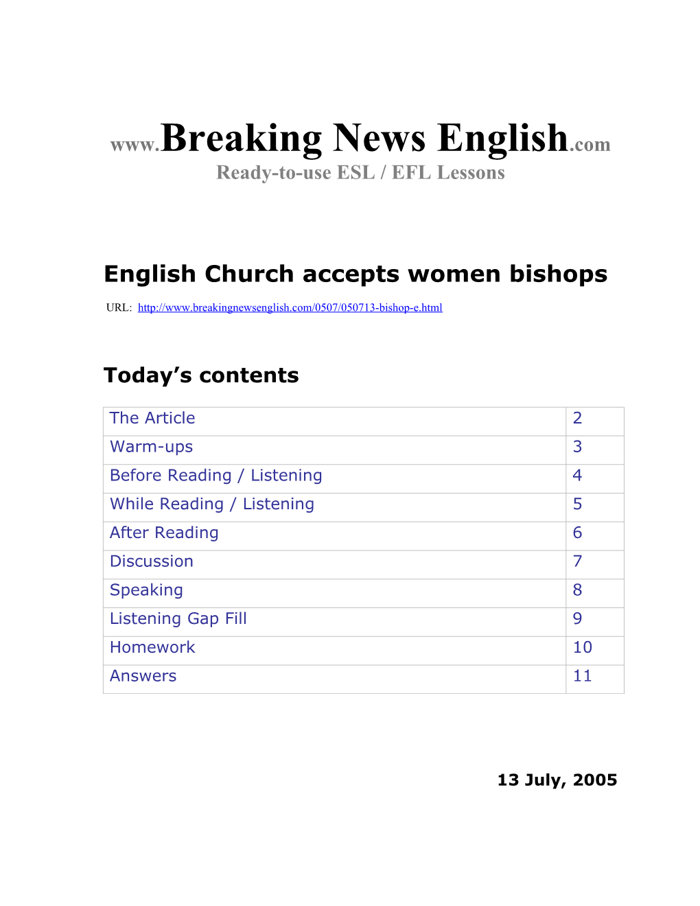 English Church Accepts Women Bishops