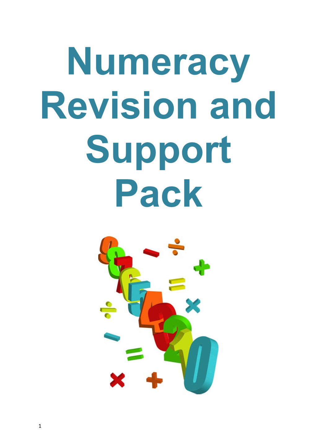 Numeracy Revision and Support Pack