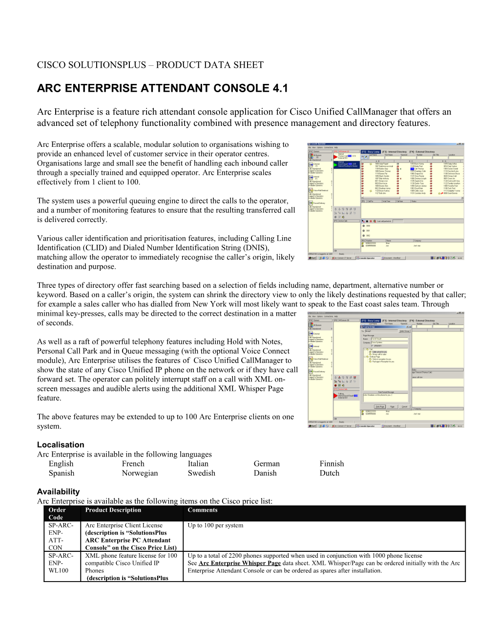 Arc Enterprise Attendant Console 4.1