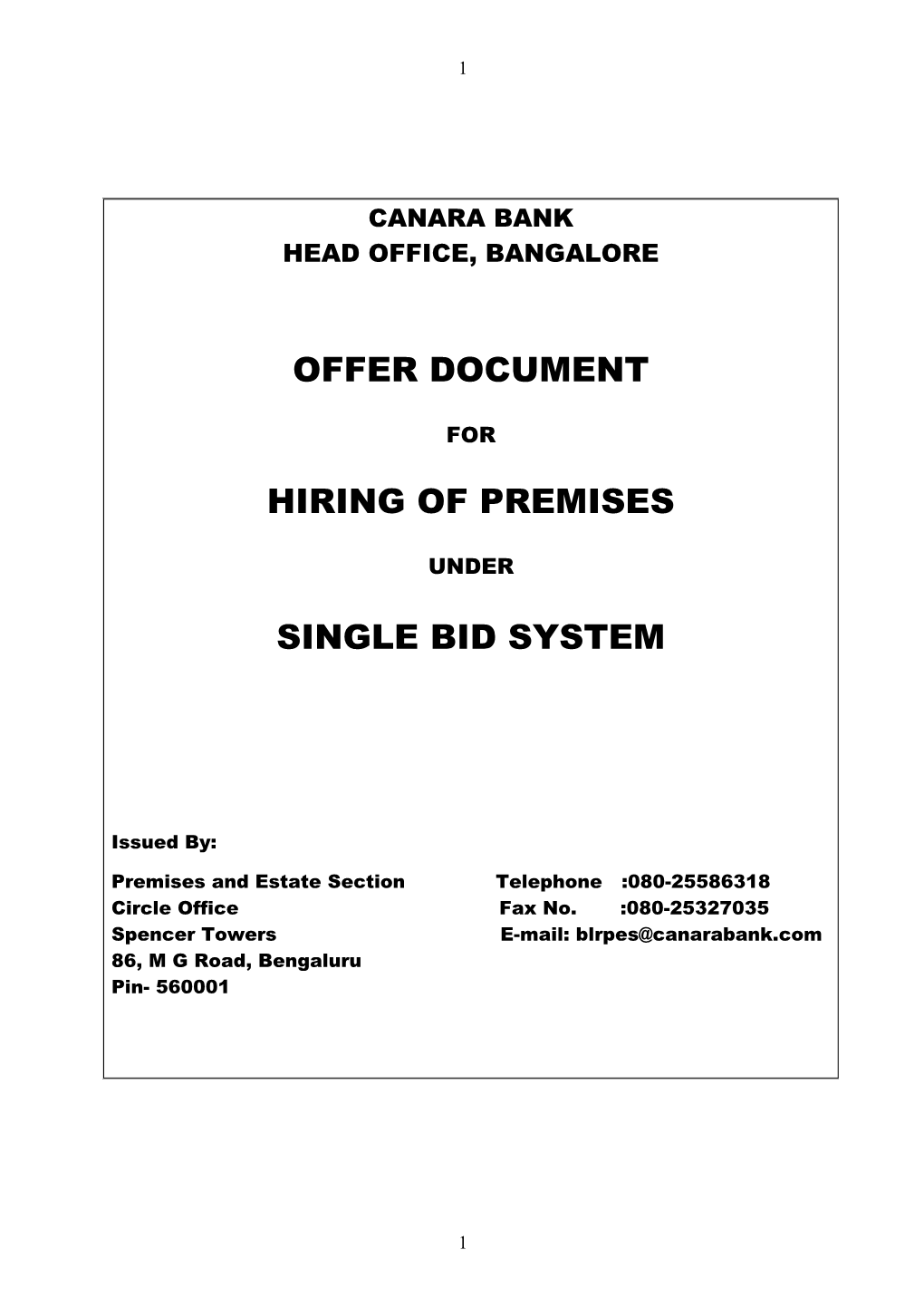 The Offer Document Consists of the Following