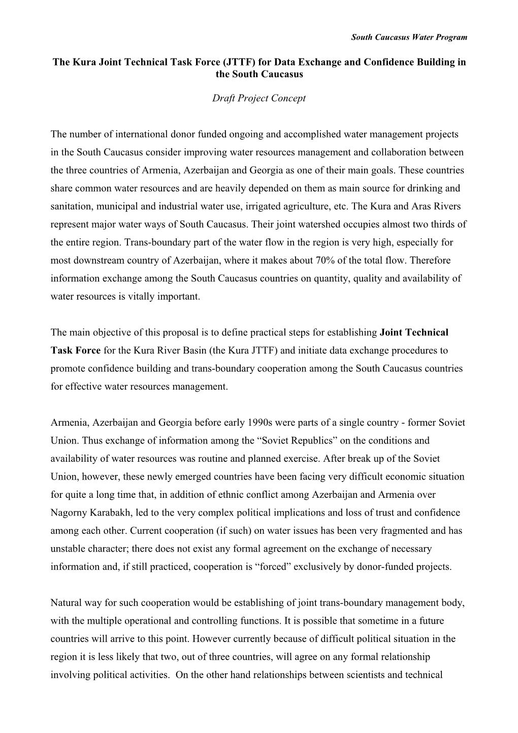 Using Environmental Information Exchange on Trans-Boundary Waters As a Mechanism for Confidence